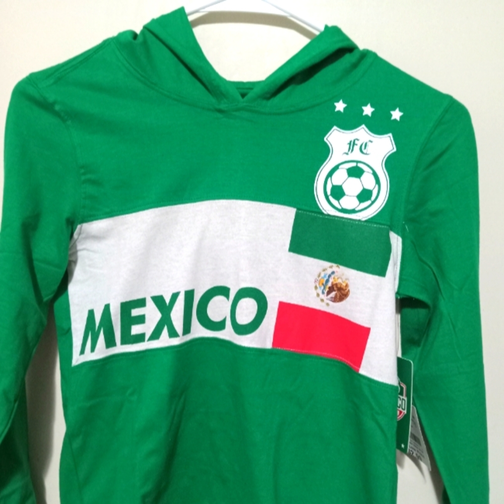 Mexico soccer hoodie Shirt Size 8 color green